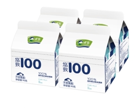 悠致100純牛奶口味冰淇淋屋頂包